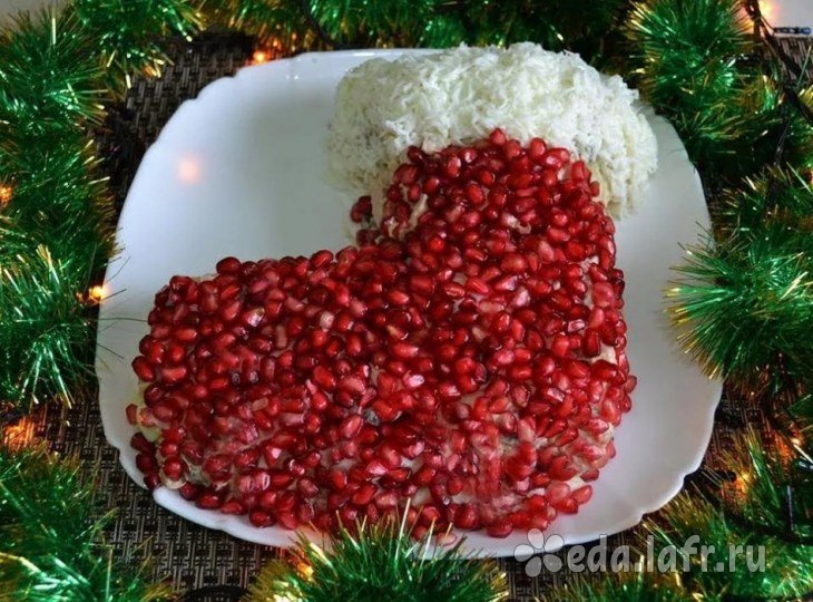 Салат с курицей Сапожок на Новый год