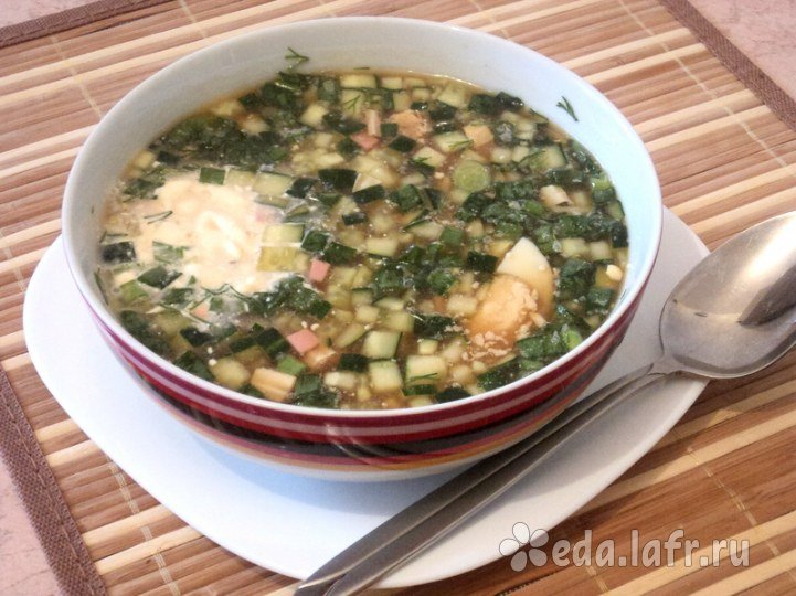 Вкусная окрошка на квасе