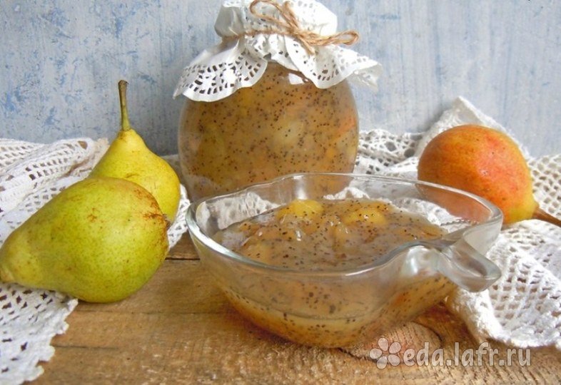 Варенье из груш с маком