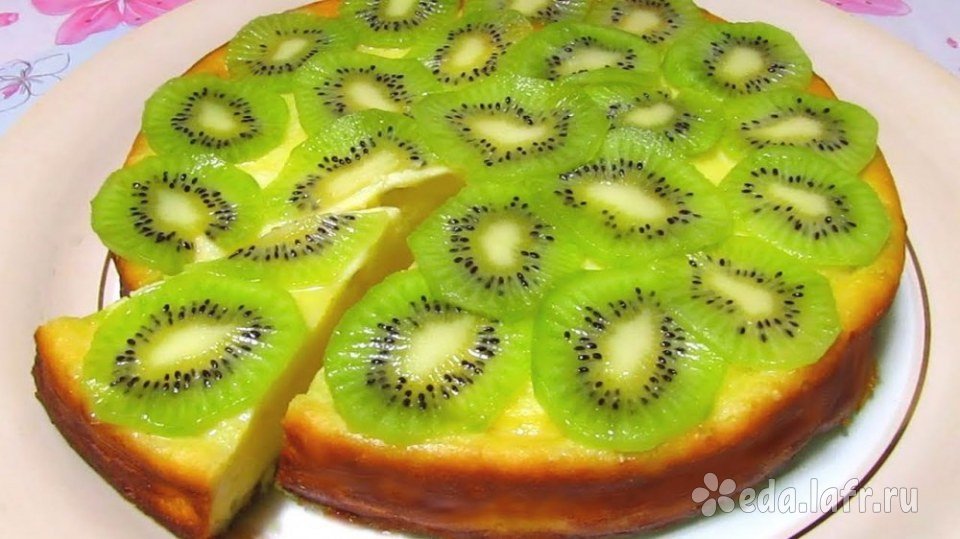 Творожная запеканка с киви