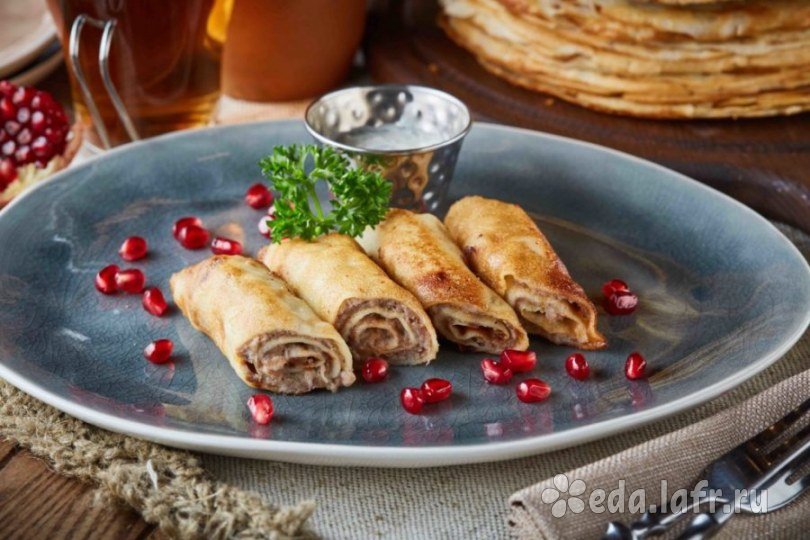 Начинка из отварной говядины для блинов