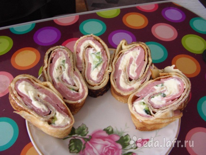 Начинка с сыром и ветчиной для блинов