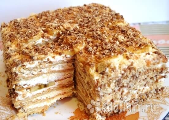 Торт из печенья и бананов