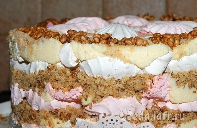 Торт зефирный без выпечки