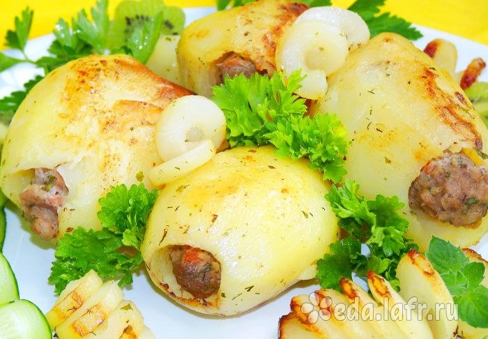 Картофель фаршированный мясом