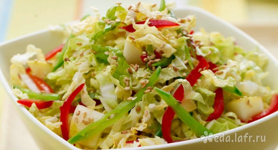 Салат пекинская капуста и кукуруза
