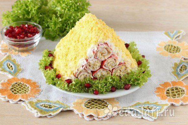 Холодная закуска  из крабовых палочек Монастырская изба